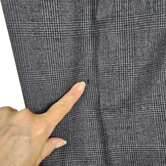 Brooks Brothers Wool-Cashmere Pleated Dress Pants 40x32 Gray Glen Plaid Cuffed - Picture 9 of 15